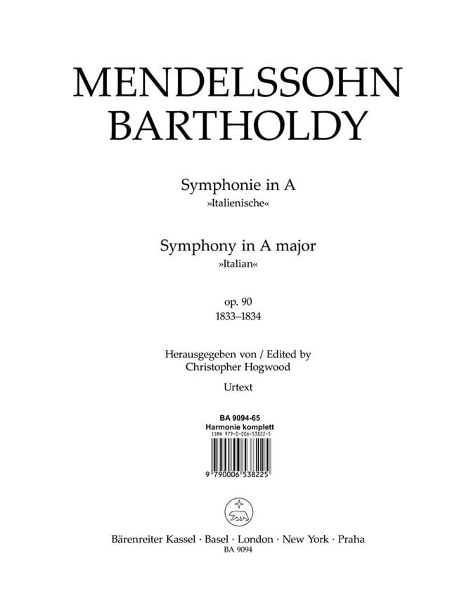 Symphony in A major No. 4